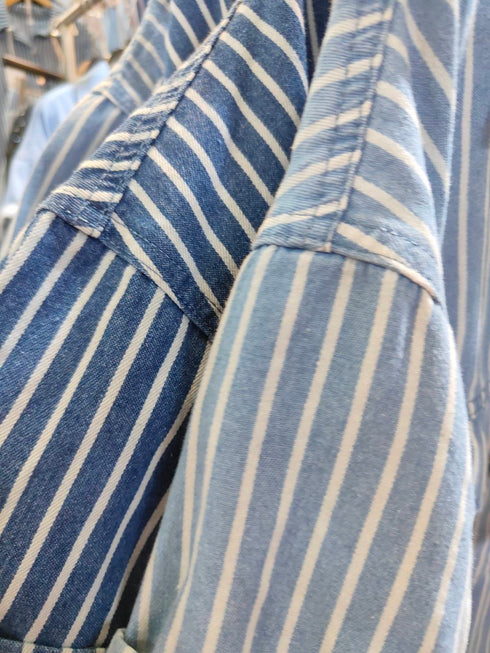 Denim Stripes Short Co-Ord Sets